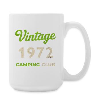 Vintage 1972 – Camping Club Retro Birth Year - Large Mug 440 ml - white - Right
