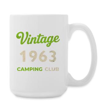 Vintage 1963 – Camping Club Retro Birth Year - Large Mug 440 ml - white - Right