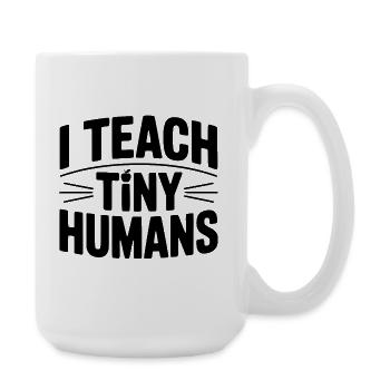 J’enseigne aux petits humains - Grande tasse 440 ml - blanc - Droite