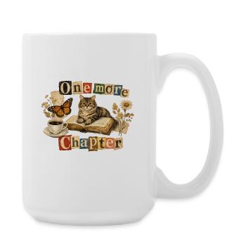 One More Chapter - Cozy Reading Cat - Große Tasse 440 ml - Weiß - Rechts