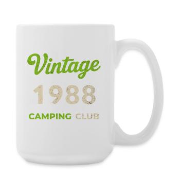 Vintage 1988 – Camping Club Retro Geburtsjahr - Große Tasse 440 ml - Weiß - Rechts
