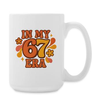 In My 67 Era Italian Brainrot Humor Geburtstag - Große Tasse 440 ml - Weiß - Rechts