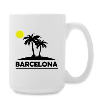 Barcelona Beach - Large Mug 440 ml - white - Right