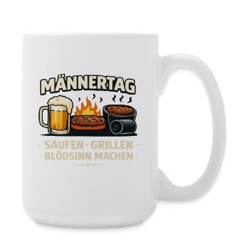 MännerTag Grillgaudi Design - Große Tasse 440 ml - Weiß - Rechts