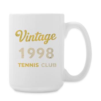 Cadeau d’anniversaire rétro vintage du Tennis Club 1998 - Grande tasse 440 ml - blanc - Droite