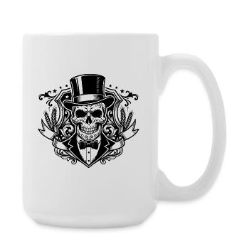 JGA Junggesellenabschied Totenkopf - Große Tasse 440 ml - Weiß - Rechts