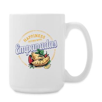 Empanada Snack Vintage Espagne Rétro Dumplings - Grande tasse 440 ml - blanc - Droite