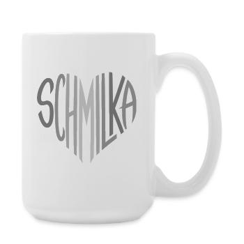 Schmilka Herzschrift Logo - Große Tasse 440 ml - Weiß - Rechts