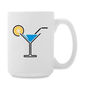 Cocktail / Cocktailglas / Martini + (Hellblau) - Große Tasse 440 ml - Weiß - Rechts