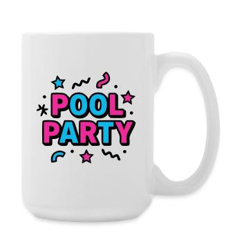 Lettrage des fêtes à la piscine des années 90 - Grande tasse 440 ml - blanc - Droite