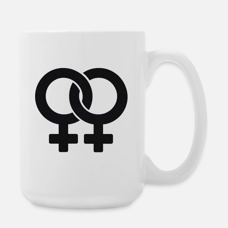 Verflochtene weibliche Symbole - Große Tasse 440 ml - Weiß