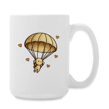 Der kleine Gedanke | Fallschirm - Große Tasse 440 ml - Weiß - Rechts