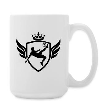 Footballer Overhead Kick Coat of Arms - Large Mug 440 ml - white - Right