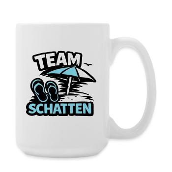 Strand Schatten FlipFlop Logo - Große Tasse 440 ml - Weiß - Rechts