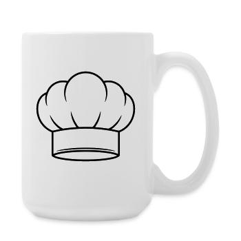 Chef Hat Vector Icon Design - Large Mug 440 ml - white - Right