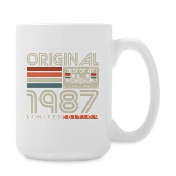 1987 Vintage Retro Birthday Gift - Large Mug 440 ml - white - Right