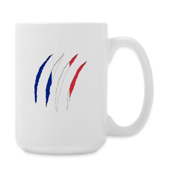 French Flag, France - Large Mug 440 ml - white - Right