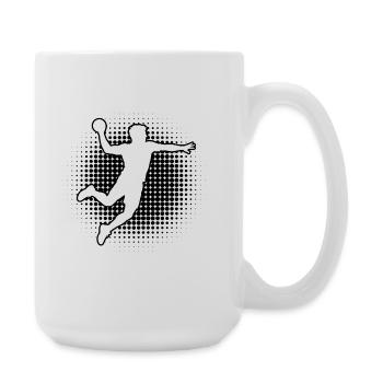 Geschenkidee für den Handballspieler mit Ballsport - Große Tasse 440 ml - Weiß - Rechts