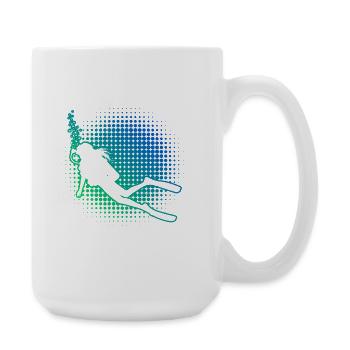 Gift idea for a diving fan with freediving - Large Mug 440 ml - white - Right