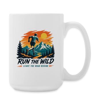 Run The Wild Trail Running Shirt - Large Mug 440 ml - white - Right