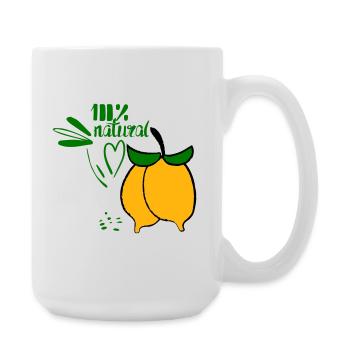 Zitronen - Große Tasse 440 ml - Weiß - Rechts