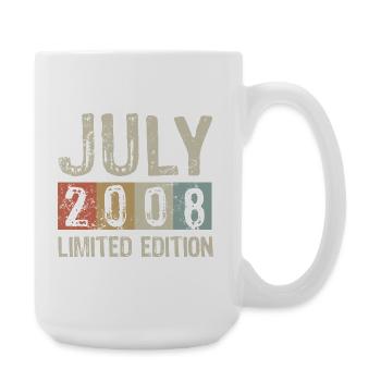 Limited Edition July 2008 Geburtstag Geschenk - Große Tasse 440 ml - Weiß - Rechts