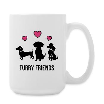 Meilleur ami, amour des chiens, maman de chien, promenade - Grande tasse 440 ml - blanc - Droite
