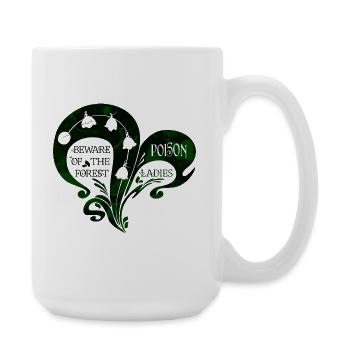 Beauté toxique des bois – Muguet-de-vallée vintage - Grande tasse 440 ml - blanc - Droite