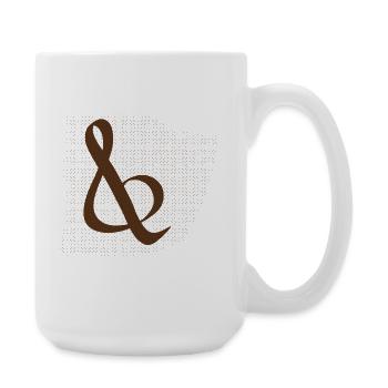 Motif d’étanche et marron - Grande tasse 440 ml - blanc - Droite