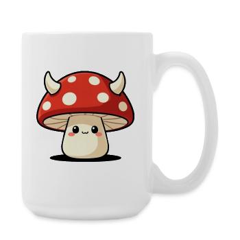 Dark Mushroom Mischief Cottagecore Graphic - Large Mug 440 ml - white - Right