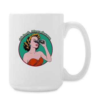 Oh, schau mal. Mehr Drama. - Große Tasse 440 ml - Weiß - Rechts