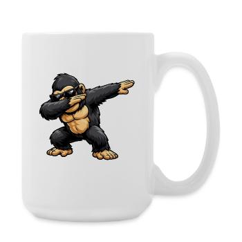 Dabbing Gorilla - Large Mug 440 ml - white - Right