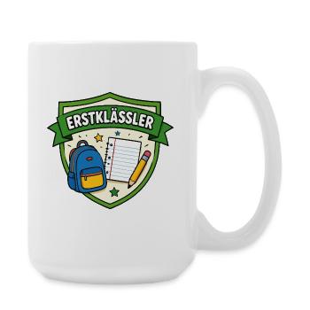 Erstklässler Schulstart Shield - Große Tasse 440 ml - Weiß - Rechts