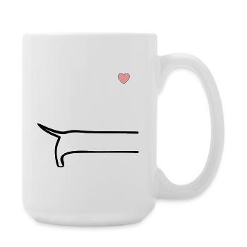 Minimalistisch Hunde Rücken - Große Tasse 440 ml - Weiß - Rechts