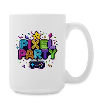 Retro Pixel Party années 80 - Grande tasse 440 ml - blanc - Droite