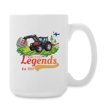 Légendes du tracteur en Finlande - Grande tasse 440 ml - blanc - Droite