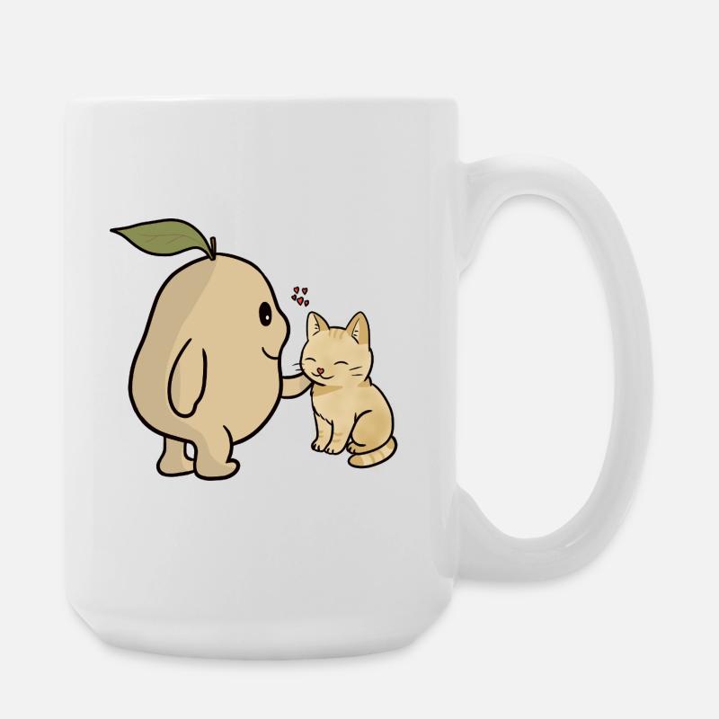 Tama and Cat - Large Mug 440 ml - white