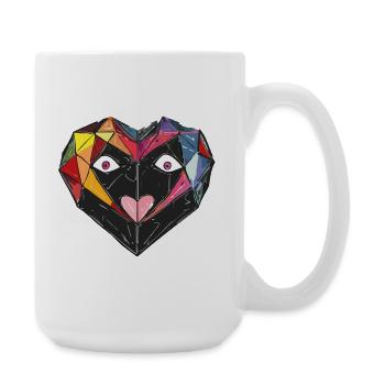 Herz_4 - Grande tasse 440 ml - blanc - Droite