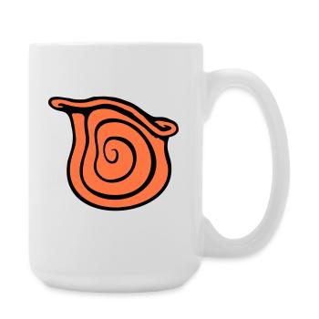 Schneckenhaus Schnecke Insekt Haus Spirale Cool - Große Tasse 440 ml - Weiß - Rechts