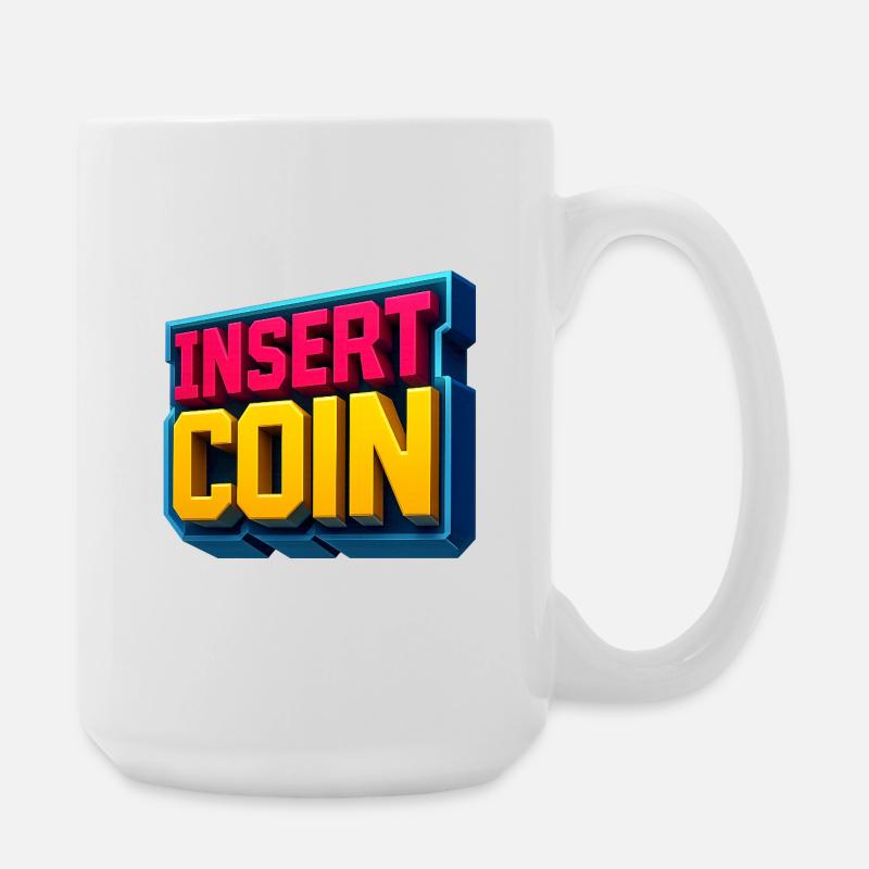 Neon Retro Gaming Design - Große Tasse 440 ml - Weiß
