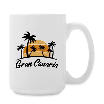 Gran Canaria Sonnenuntergang mit Palmen - Große Tasse 440 ml - Weiß - Rechts