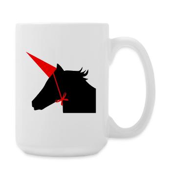 Unicorn hat - Large Mug 440 ml - white - Right