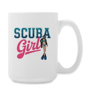 Conception de plongée sous-marine pour fille - Grande tasse 440 ml - blanc - Droite