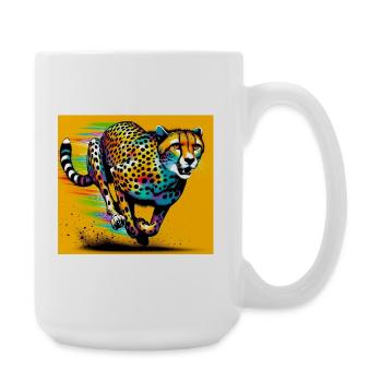 cheetah - Large Mug 440 ml - white - Right
