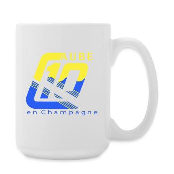 Logo 10 Aube - Grande tasse 440 ml - blanc - Droite