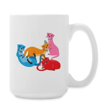 Sea Otter Cartoon Otter - Large Mug 440 ml - white - Right