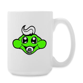 Frog Toad Baby Pacifier Mom Dad Child Family - Large Mug 440 ml - white - Right