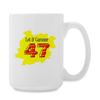 Karte Lot et Garonne 47 - Große Tasse 440 ml - Weiß - Rechts