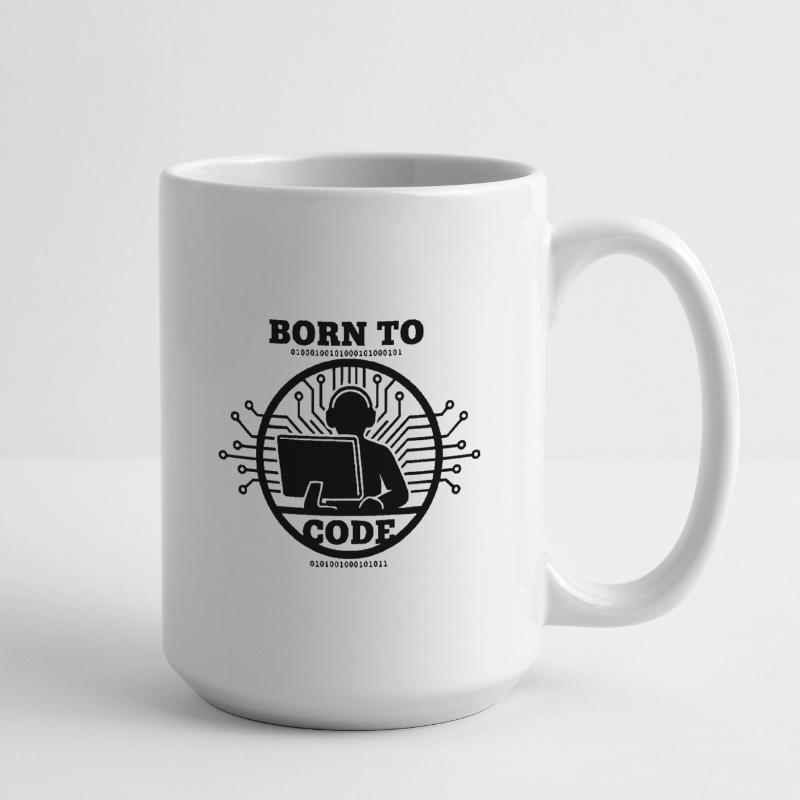 Codeur né pour coder Programmeur Grande tasse 440 ml