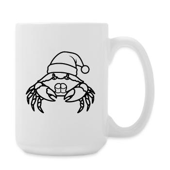 Illustration de dessin animé de crabe de Noël - Grande tasse 440 ml - blanc - Droite